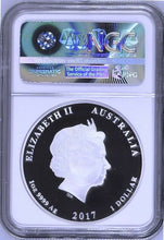 Load image into Gallery viewer, 2017 P Australia PROOF Silver Lunar Year of the Rooster NGC PF69 1 oz $1 Coin ER