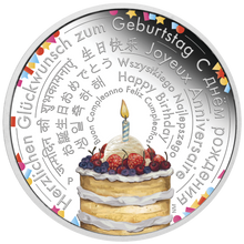 Load image into Gallery viewer, 2018 Perth Mint Birthday Wishes 2 OZ $2 two dollar SILVER PROOF COIN ideal gift