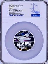 Load image into Gallery viewer, 850 Mintage 2018 Star Trek The Original Series Ships 2oz Silver Coin NGC PF70 FR