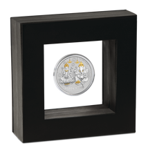 Load image into Gallery viewer, 2021 Tuvalu Diwali Festival 1oz .9999 Silver MEDALLION Gilt Gilded by 24k gold