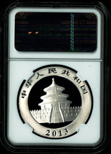 Load image into Gallery viewer, 2013 China Silver Panda 1 oz S10Y Coin Bullion NGC MS 69 Perfect Red Panda Label