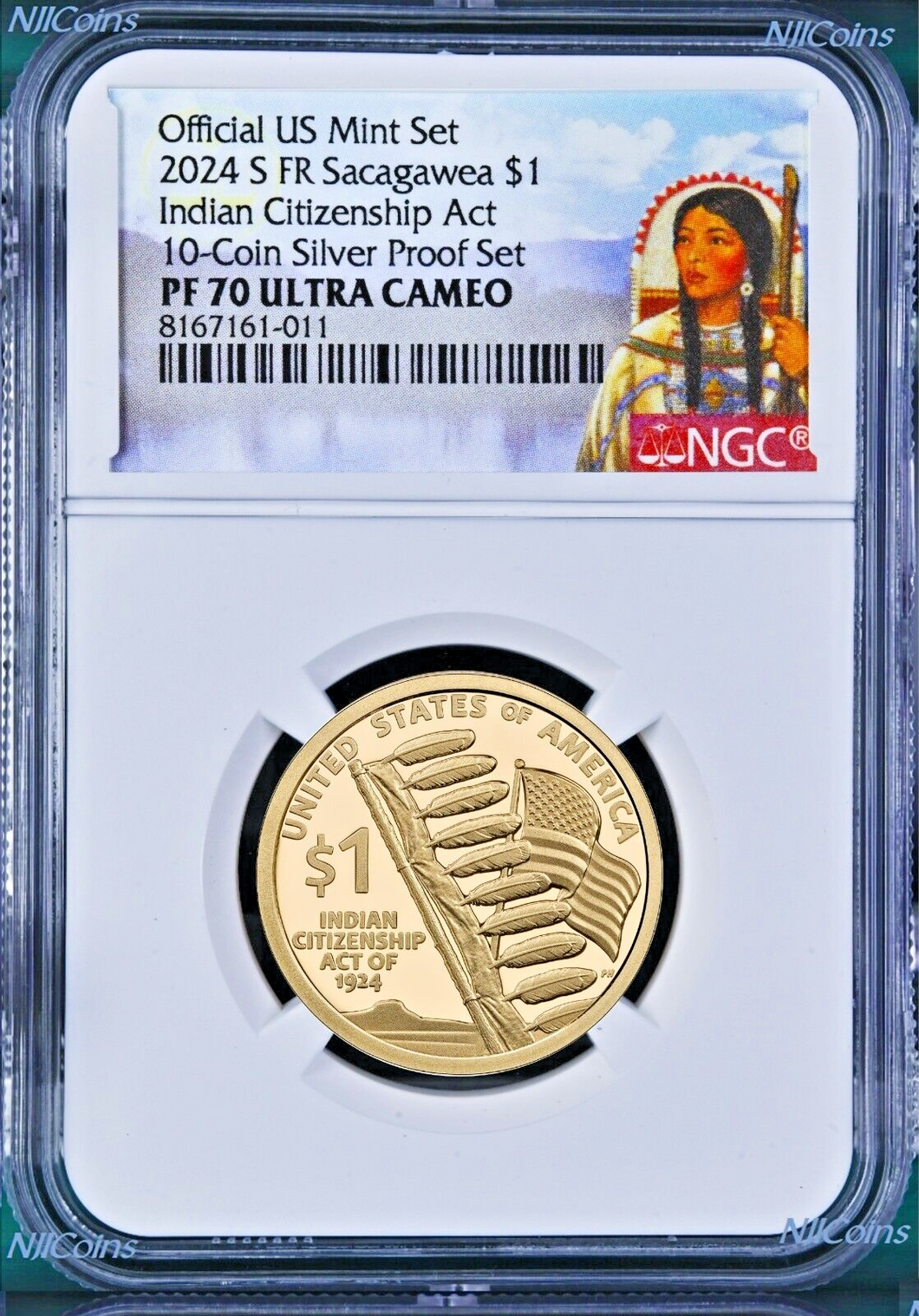 2024 Sacagawea PROOF $1 Indian Citizens FR NGC PF70 *10-coin-silver-set* Version