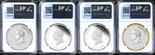 Load image into Gallery viewer, 2024 4-Coin-Set Perth Mint 125 Anniversary 1oz $1 Silver NGC MS/PF69 ER Suite
