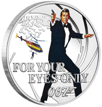 Load image into Gallery viewer, 8-COIN-SET JAMES BOND 007 ROGER MOORE COLLECTION 7x0.5+1=4.5oz SILVER PROOF 2024
