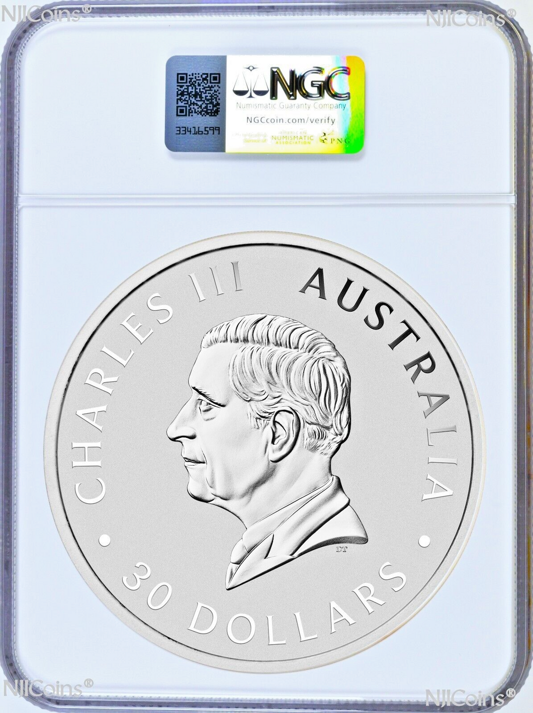 2024 Kookaburra 1 Kilo .9999 Silver $30 Coin NGC MS70 32.2oz Blue Label FR