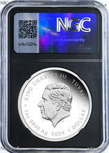 Load image into Gallery viewer, 2024 BON SCOTT SILVER $1 1oz Colored COIN NGC PF70 Ultra Cameo BLACK CORE FR
