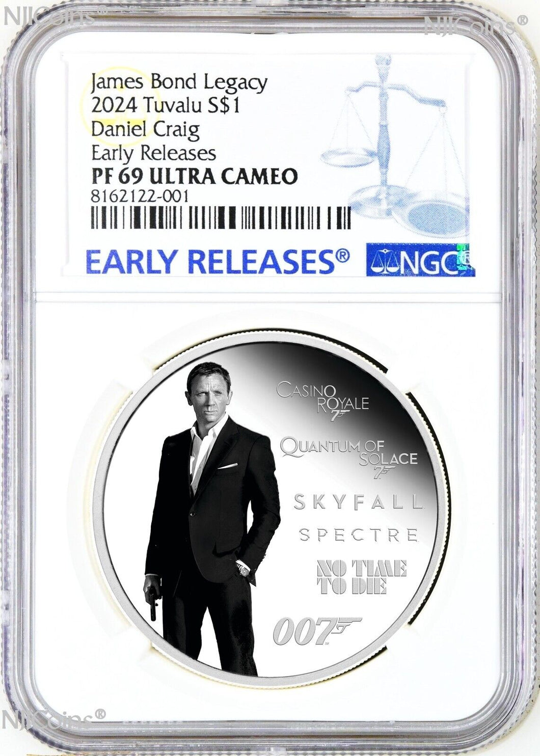 2024 James Bond Legacy 5th Issue Daniel Craig SILVER $1 1oz COIN NGC PF69 ER