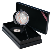 Load image into Gallery viewer, 2024 5oz 9999 Silver Gilt by Gold Pink Panther High Relief PROOF $5 Coin
