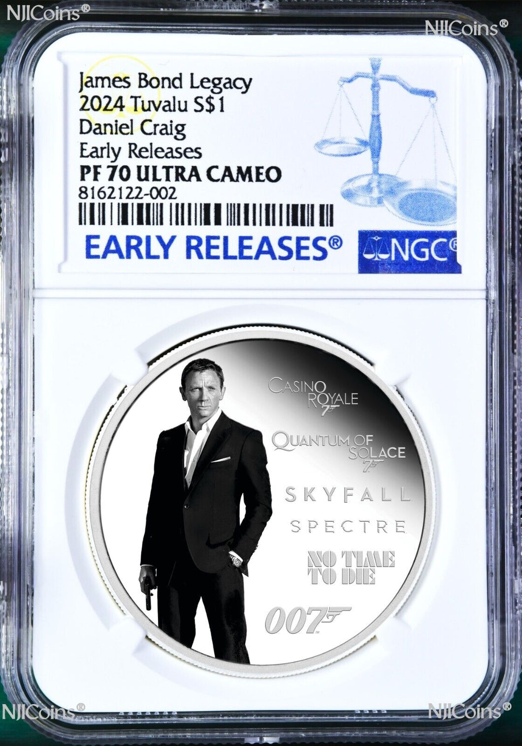 2024 James Bond Legacy 5th Issue Daniel Craig SILVER $1 1oz COIN NGC PF70 ER