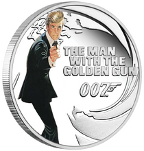 Load image into Gallery viewer, 8-COIN-SET JAMES BOND 007 ROGER MOORE COLLECTION 7x0.5+1=4.5oz SILVER PROOF 2024
