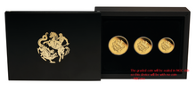 Load image into Gallery viewer, 3-Coin Set 2024 Australia Quarter+Half+One Sovereign GOLD $5 $15 $25 NGC PF70 E
