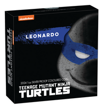 Load image into Gallery viewer, 2024 TEENAGE MUTANT NINJA TURTLES-LEONARDO .9999 1oz $1 Proof Silver Coin
