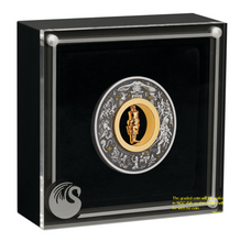 Load image into Gallery viewer, 2024 Christmas NUTCRACKER 2oz Silver Gilt Insert Antiqued Coin MS70 ER
