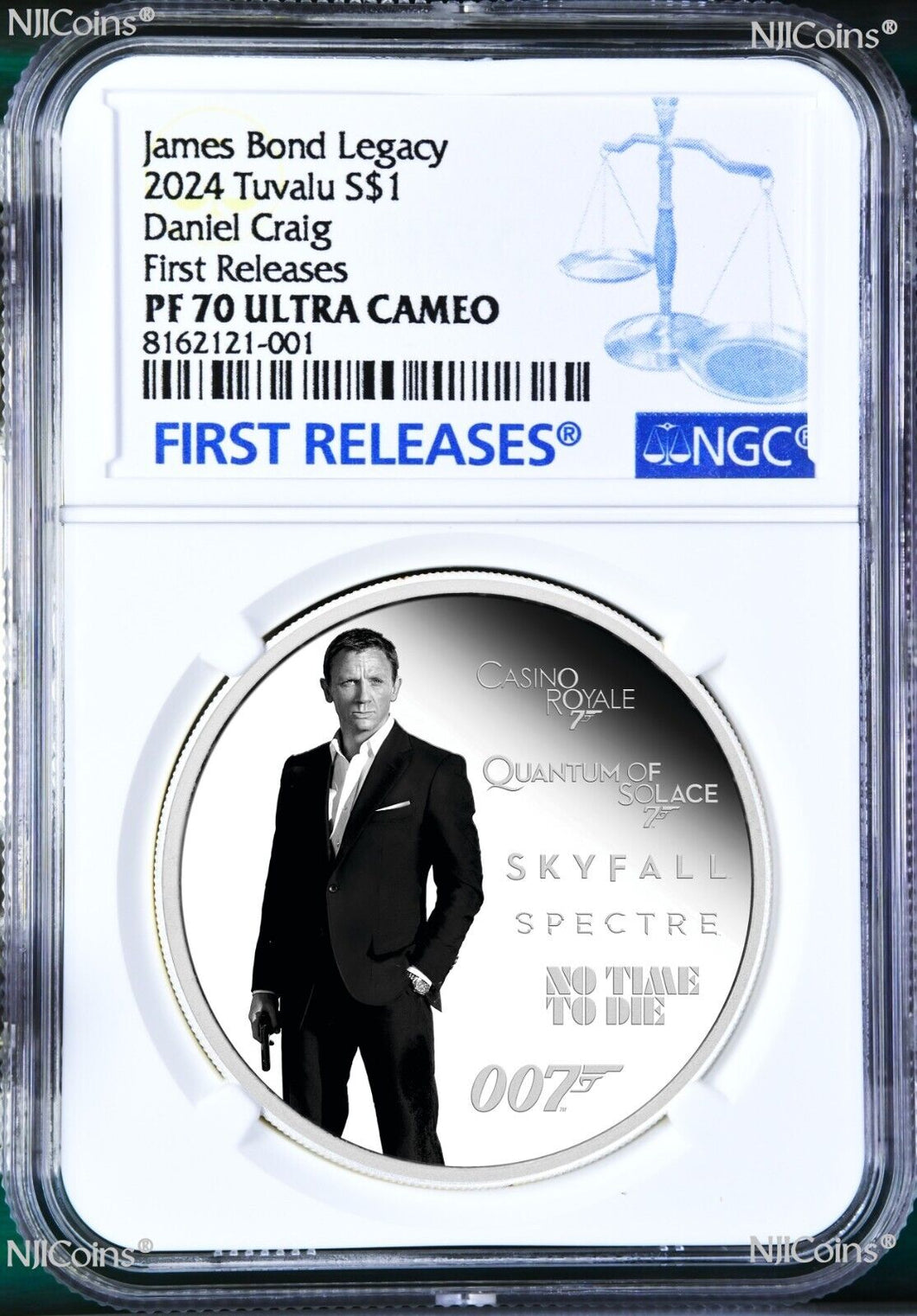 2024 James Bond Legacy 5th Issue Daniel Craig SILVER $1 1oz COIN NGC PF69 FR