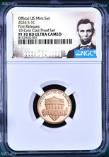 Load image into Gallery viewer, 2024 S US Mint 10-Coin Proof SET Version LINCOLN CENT Penny NGC PF70 RD FR
