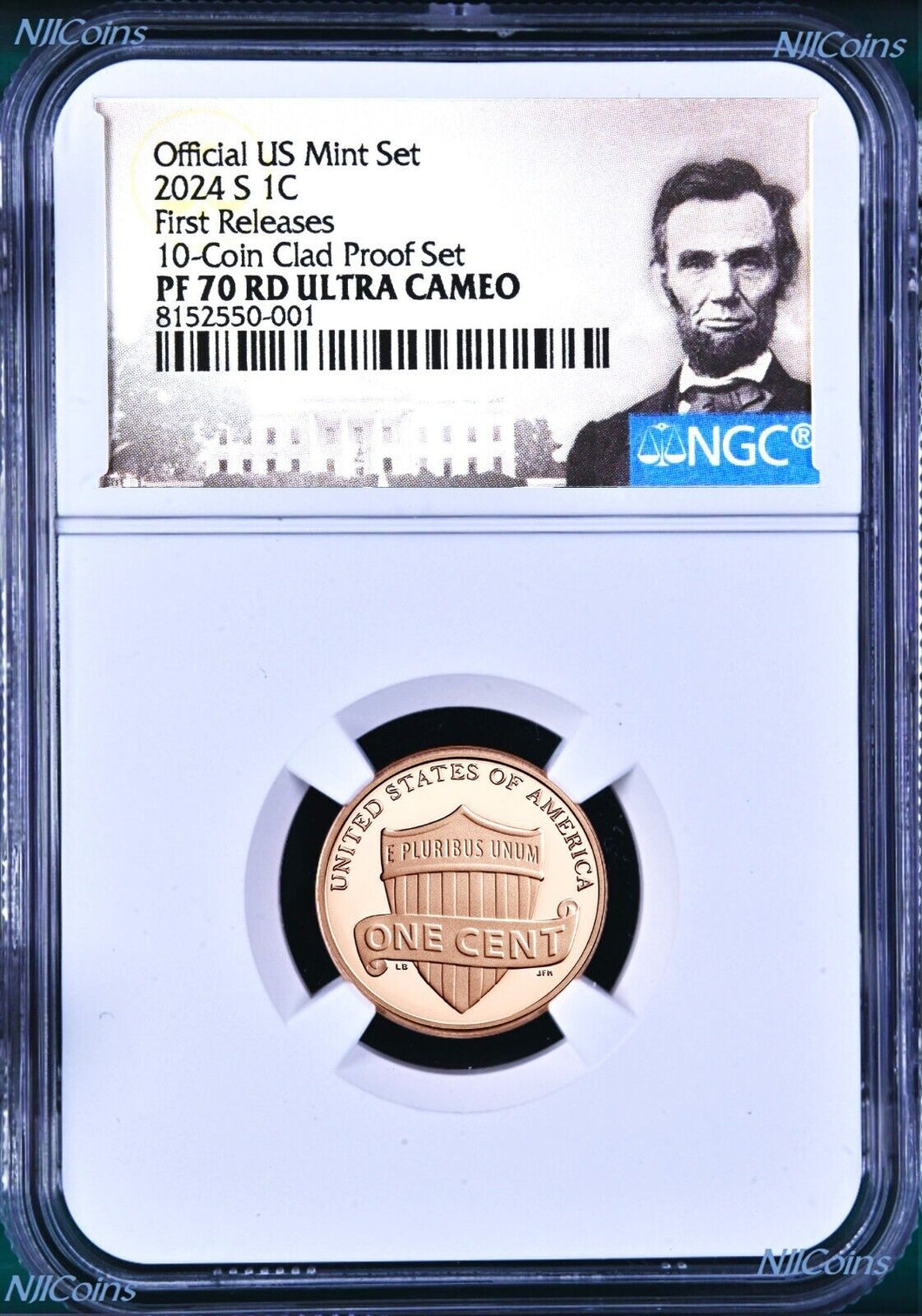 2024 S US Mint 10-Coin Proof SET Version LINCOLN CENT Penny NGC PF70 RD FR