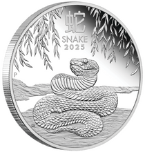 Load image into Gallery viewer, 2025 Australia PROOF Lunar Year of the SNAKE 1oz Silver $1 Coin Series3
