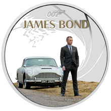 Load image into Gallery viewer, JAMES BOND 007 DANIEL CRAIG 2024 1oz .9999 SILVER $1 COIN Colored Proof
