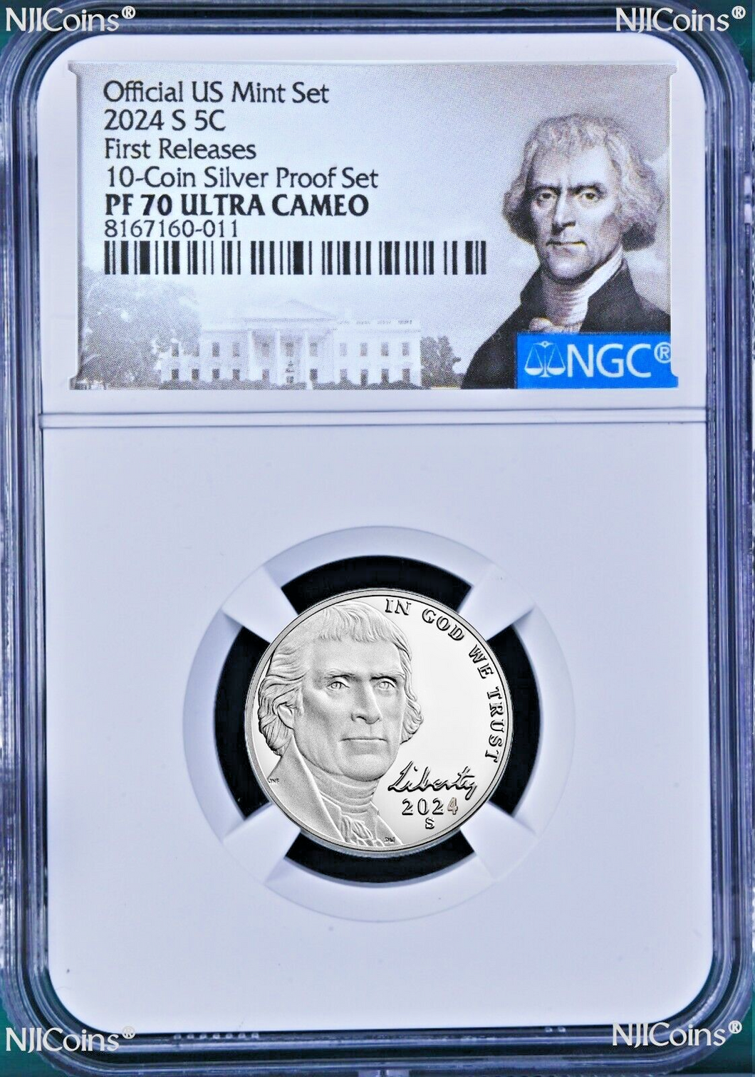 2024 S Proof 5C clad Nickel 10-silver-coin-set Version NGC PF70 ULTRA CAMEO FR