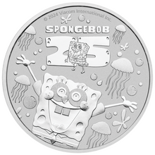 Load image into Gallery viewer, SPONGEBOB SQUAREPANTS 25th ANNIVERSARY 2024 1oz SILVER $1 Coin in Mint Capsule
