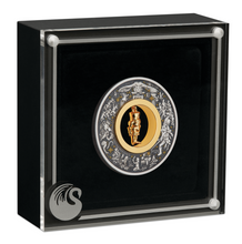 Load image into Gallery viewer, 2024 CHRISTMAS $2 2oz Silver Antiqued Coin w/24k gold-plated NUTCRACKER Insert
