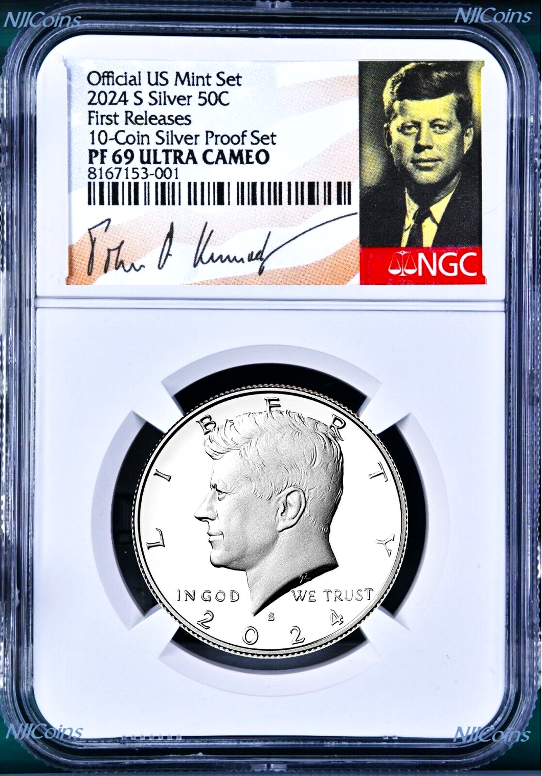 2024 S Proof SILVER Kennedy Half Dollar 50c NGC PF69 UC FR 