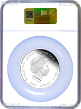 Load image into Gallery viewer, 2024 5oz .9999 Silver YIN YANG KOI PROOF COLORED $5 Coin with PEARLS NGC PF70 ER
