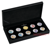 Load image into Gallery viewer, 2024 LUNAR YEAR OF THE DRAGON SILVER 10-coin-set 10x 1/2oz All Colors NGC MS70
