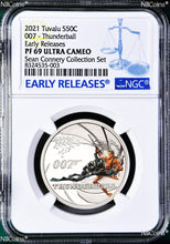 Load image into Gallery viewer, 2021 SEAN CONNERY COLLECTION THUNDERBALL SILVER 1/2oz 50c NGC PF69 James Bond
