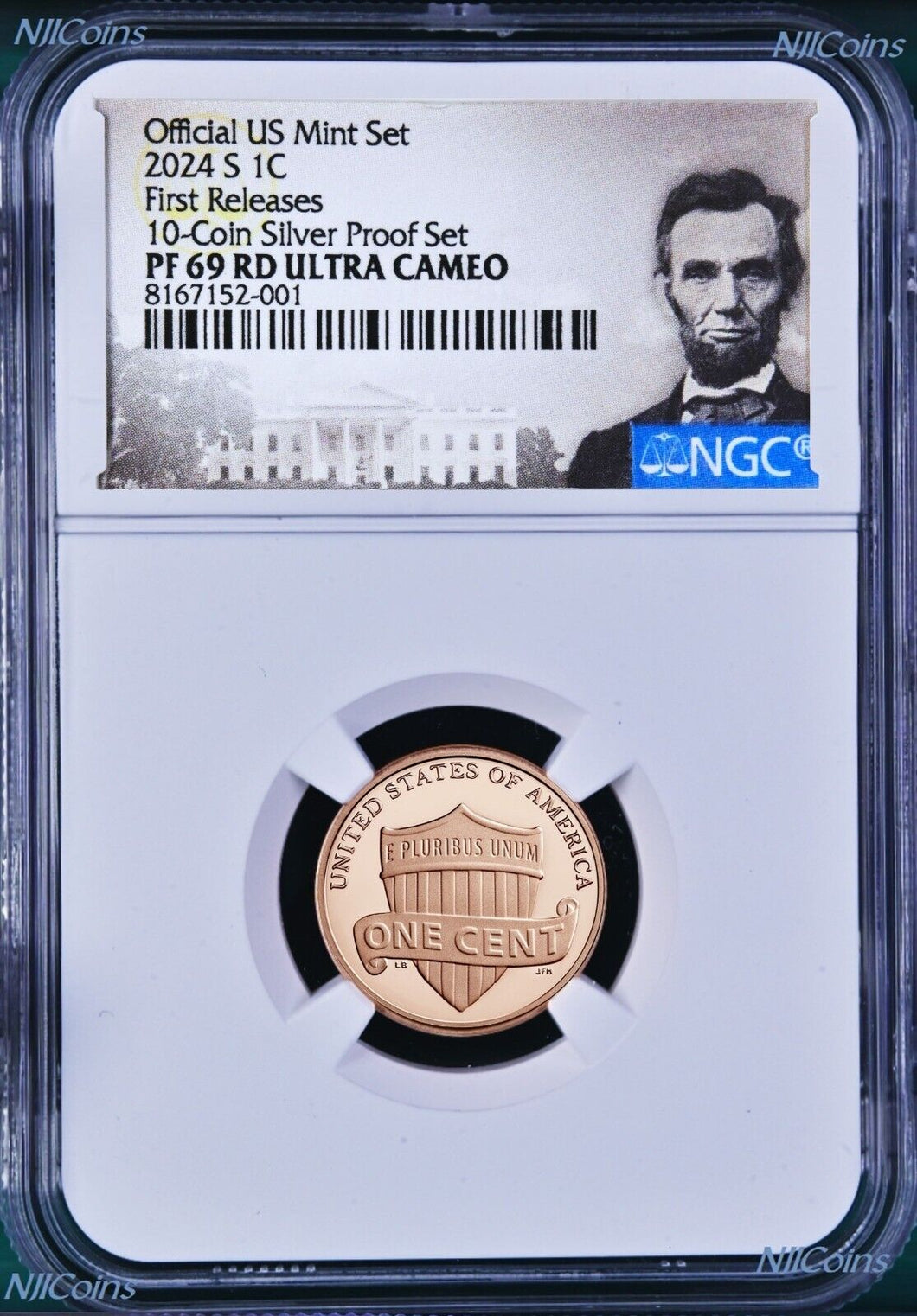 2024 US Mint 10-Coin-Silver-Proof-SET Version LINCOLN CENT Penny NGC PF69 RD FR