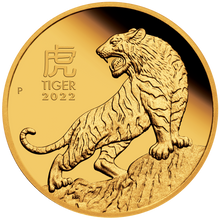 Load image into Gallery viewer, 2022 Australian Lunar Year of the Tiger 1oz Gold Proof $100 Coin NEW Series-3
