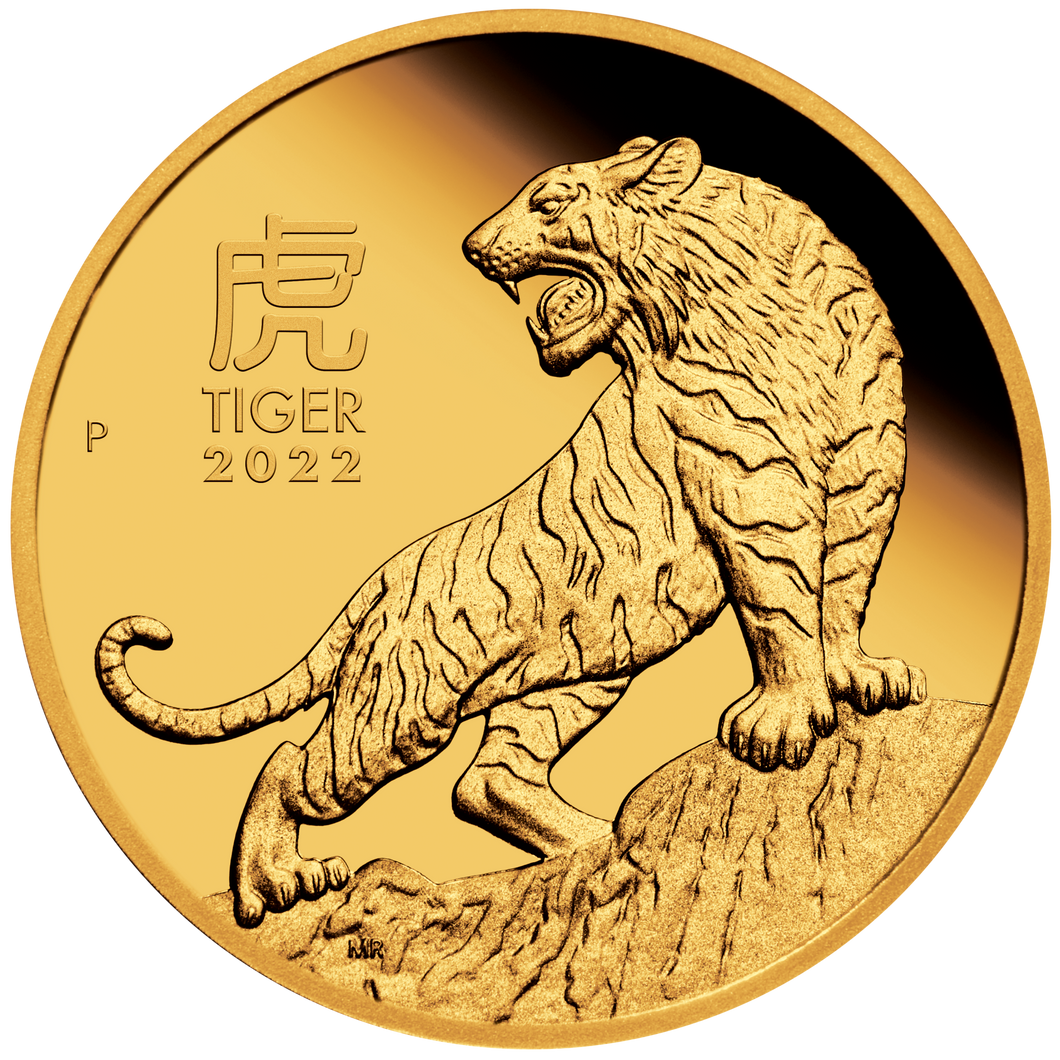 2022 Australian Lunar Year of the Tiger 1oz Gold Proof $100 Coin NEW Series-3