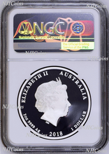 Load image into Gallery viewer, 2018 AUSTRALIA 65th Anni. Coronation QEII 1oz $1 SILVER PROOF COIN NGC PF70
