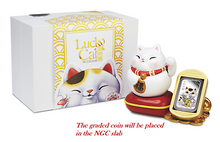 Load image into Gallery viewer, 2018 Lucky Cat “ラッキーな猫” “招財貓” 1oz Silver Proof Rectangle Coin NGC PF 70
