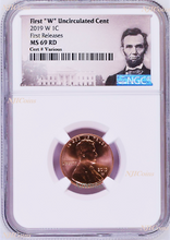 Load image into Gallery viewer, 2019 W First &quot;W&quot; Uncirculated Cent First Releases NGC MS69 penny Portrait Label
