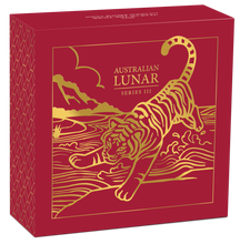 Load image into Gallery viewer, 2022 Australian Lunar Year of the Tiger 1oz Gold Proof $100 Coin NEW Series-3
