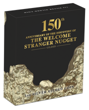 Load image into Gallery viewer, 2019 Australia WELCOME STRANGER GOLD NUGGET 24k GILDED 1oz SIlver $1 Coin
