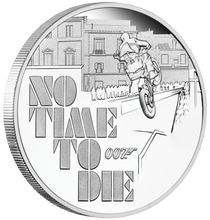 Load image into Gallery viewer, 2020 JAMES BOND 007 NO TIME TO DIE 1oz .9999 SILVER PROOF $1 COIN
