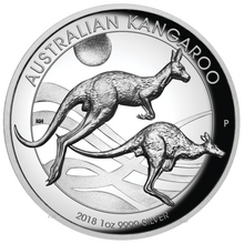 Load image into Gallery viewer, 2018 Australian Kangaroo 1 oz Dollar $1 Silver Proof High Relief Coin Australia
