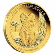 Load image into Gallery viewer, Australia 2017 Proof Koala $15 1/10oz .9999 Pure Gold coin 1500 mintage with OGP
