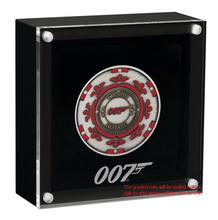 Load image into Gallery viewer, 2023 Royal Casino CHIP Antiqued SILVER $1 1oz COIN NGC MS70 James Bond 007 BLACK
