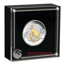 Load image into Gallery viewer, 2020 P Australia GILDED Silver Kangaroo NGC MS 70 1oz Coin w/OGP gilt ER-A LABEL
