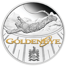 Load image into Gallery viewer, 2020 JAMES BOND 007 GoldenEye 25th ANNIVERSARY 1oz .9999 SILVER PROOF $1 COIN
