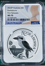 Load image into Gallery viewer, 2022 P Australia Silver Kookaburra NGC MS 70 $1 1 oz Coin Flag FR Label PERFECT
