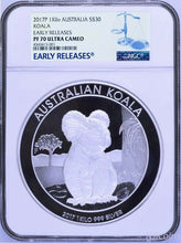 Load image into Gallery viewer, 2017 Koala PROOF 1 Kilo $30 Pure Silver Coin Kilogram NGC PF70 MINTAGE 300 ER
