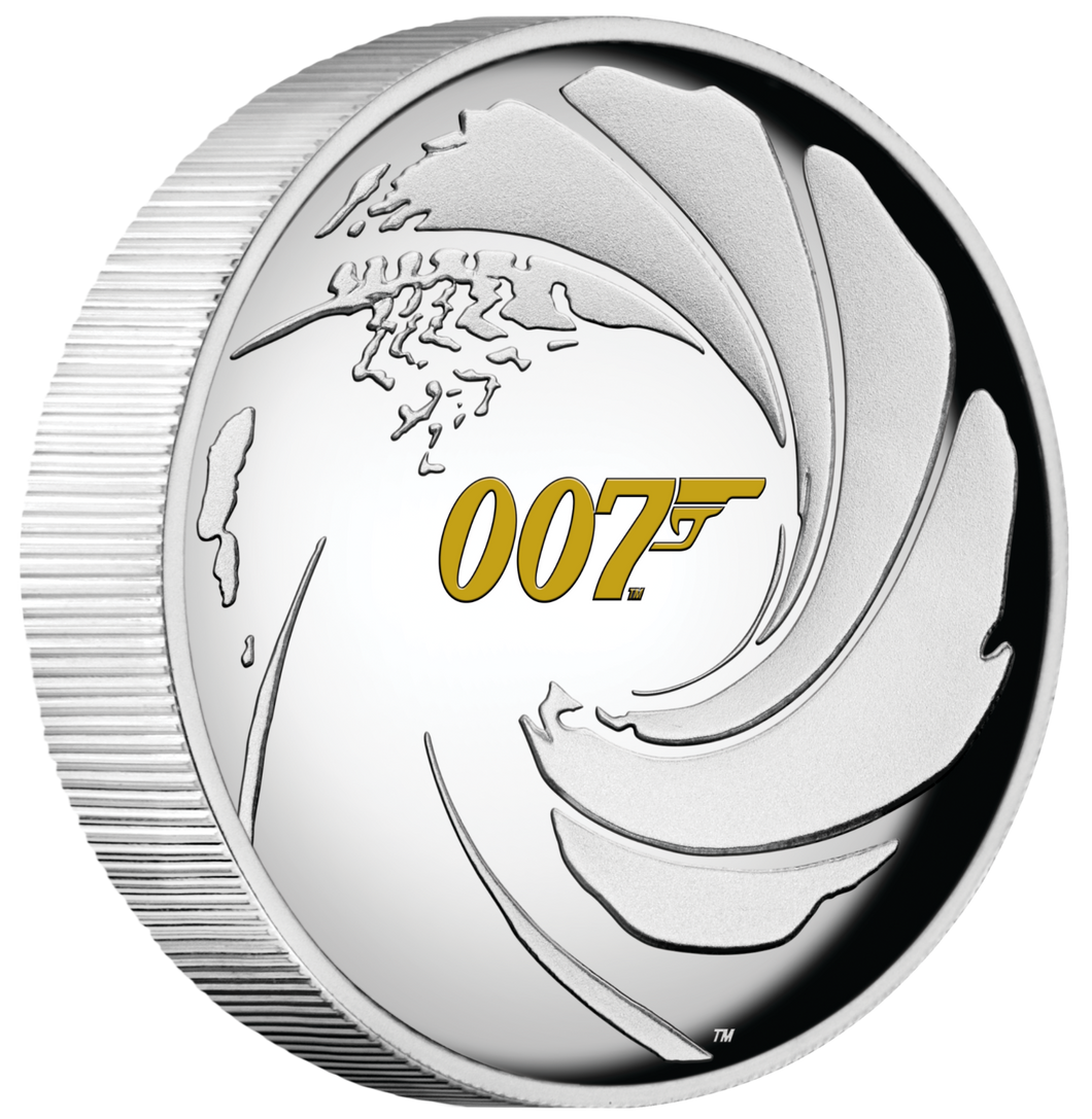 2020 JAMES BOND 007 1oz SILVER PROOF HIGH RELIEF COIN