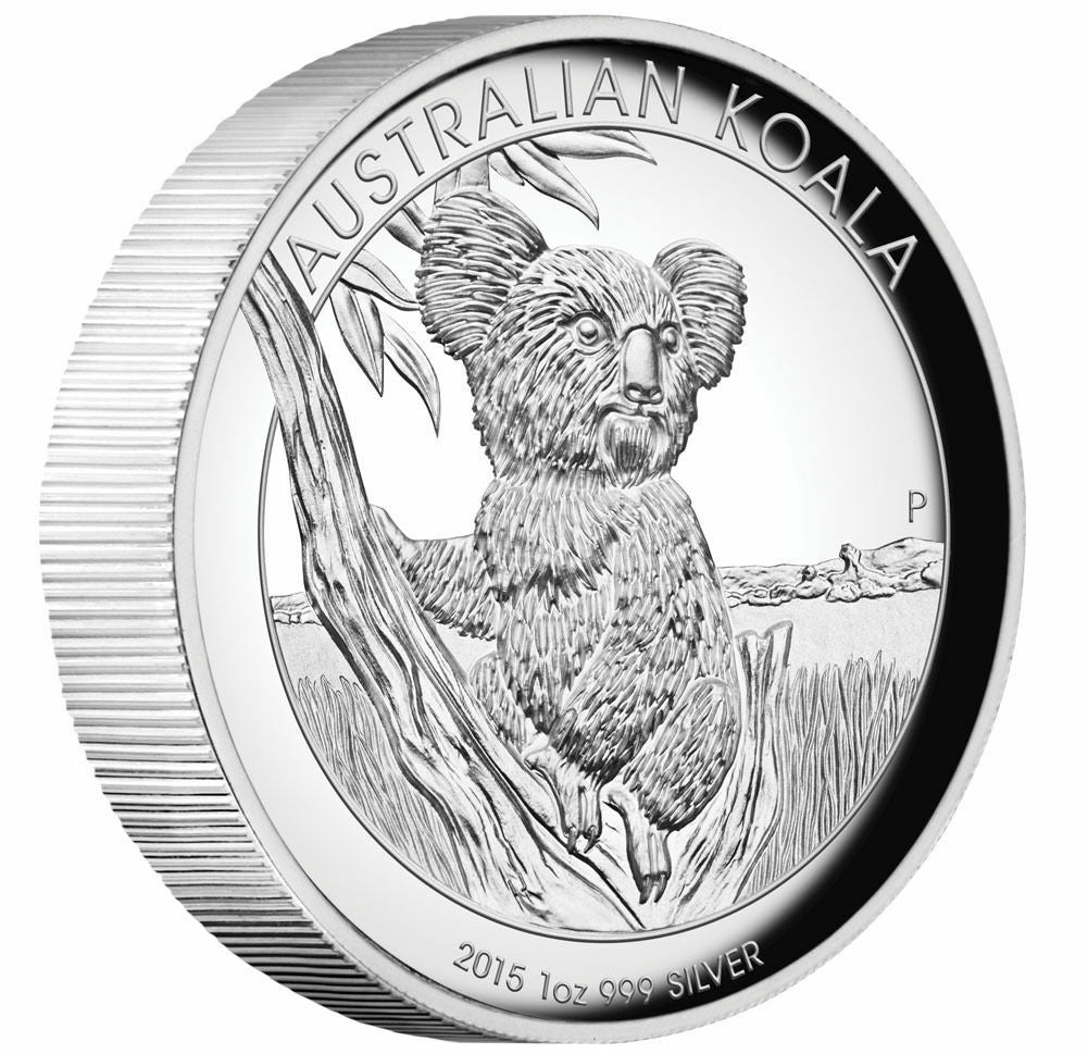 2015 Australian Koala 1 oz Dollar $1 Silver Proof High Relief Coin Australia