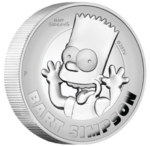 Load image into Gallery viewer, 2021 Bart Simpson 2oz .9999 SILVER PROOF HIGH RELIEF $2 COIN 3000 Mintage ONLY
