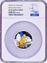 Load image into Gallery viewer, 2019 The Simpson Family Proof $2 2oz Silver COIN NGC PF 70 FR
