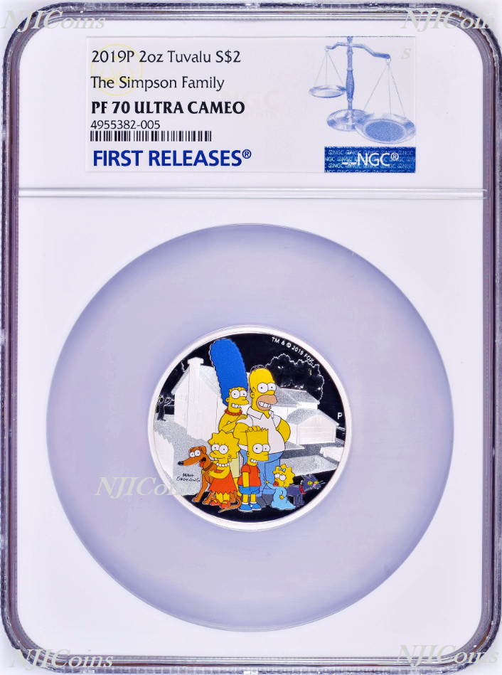 2019 The Simpson Family Proof $2 2oz Silver COIN NGC PF 70 FR